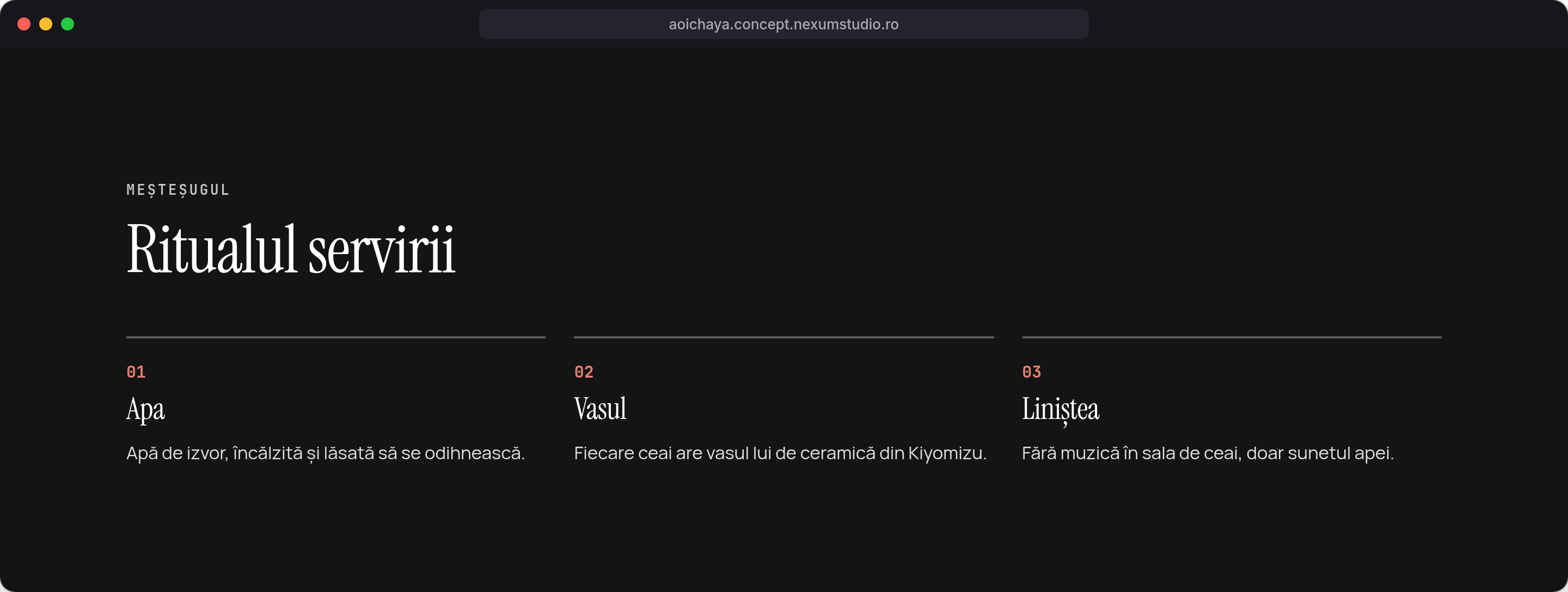 AOI CHAYA: Meșteșugul, desktop