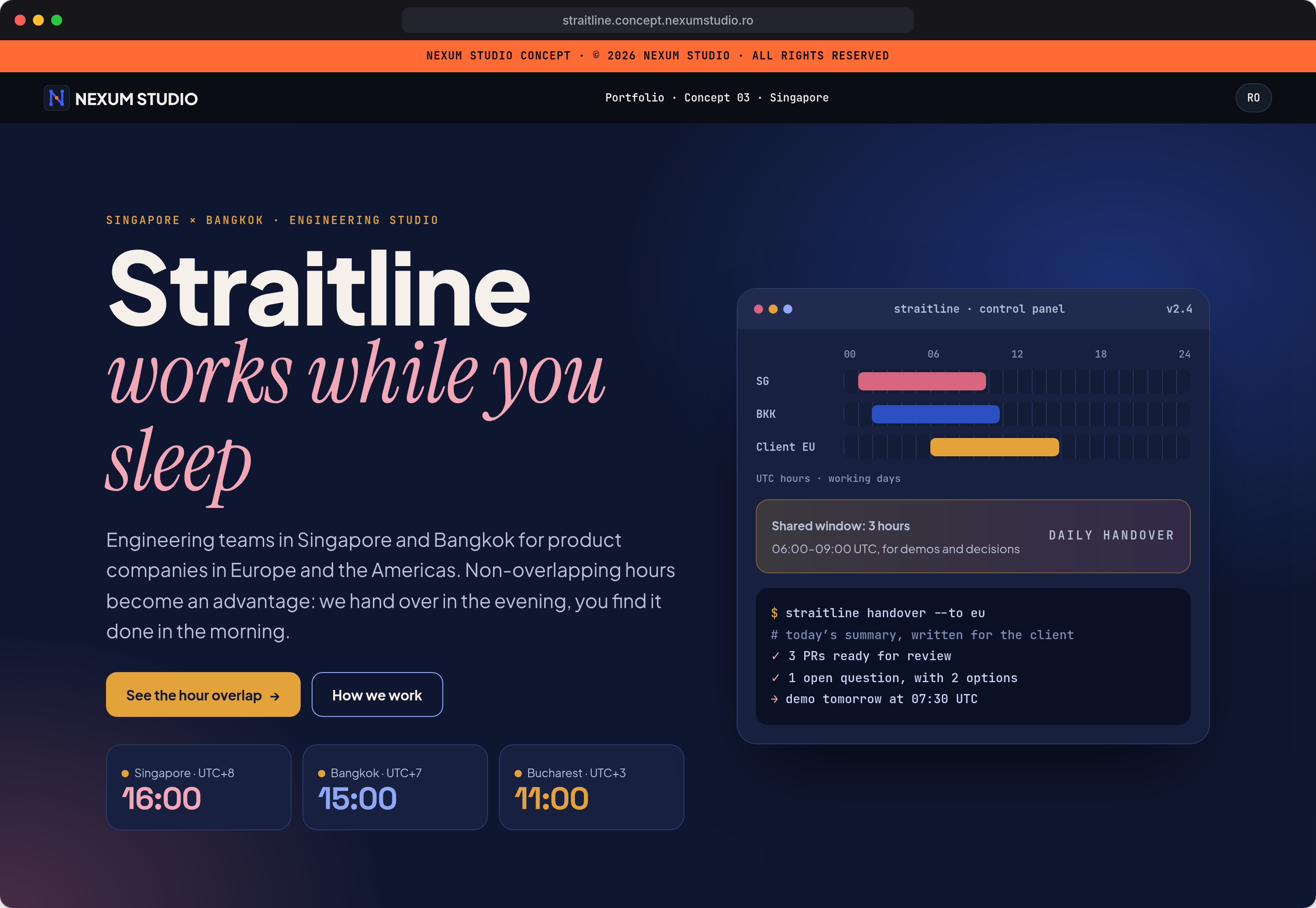 STRAITLINE: First fold, desktop