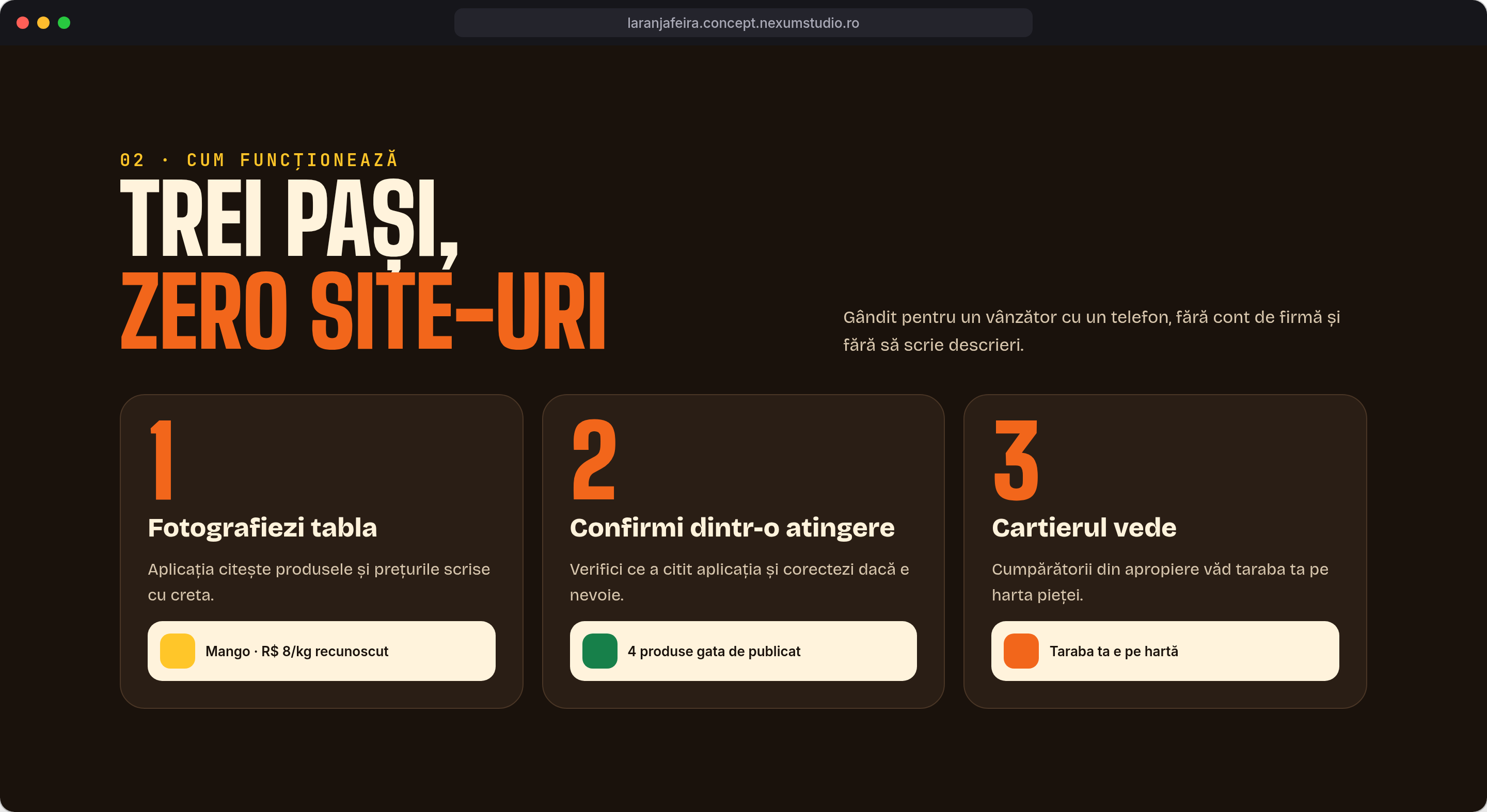 LARANJA FEIRA: Cum funcționează, desktop