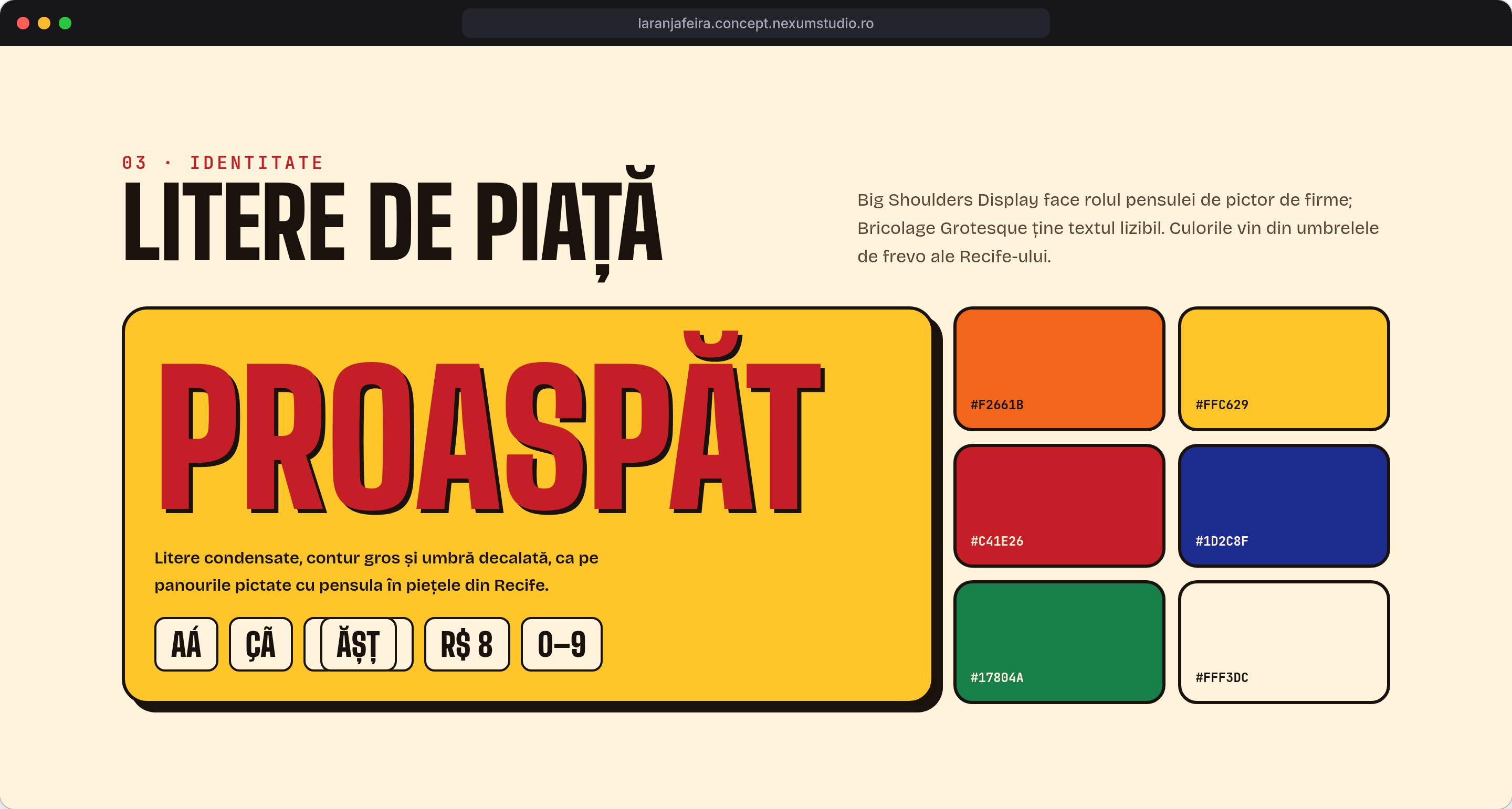 LARANJA FEIRA: Litere de piață, desktop