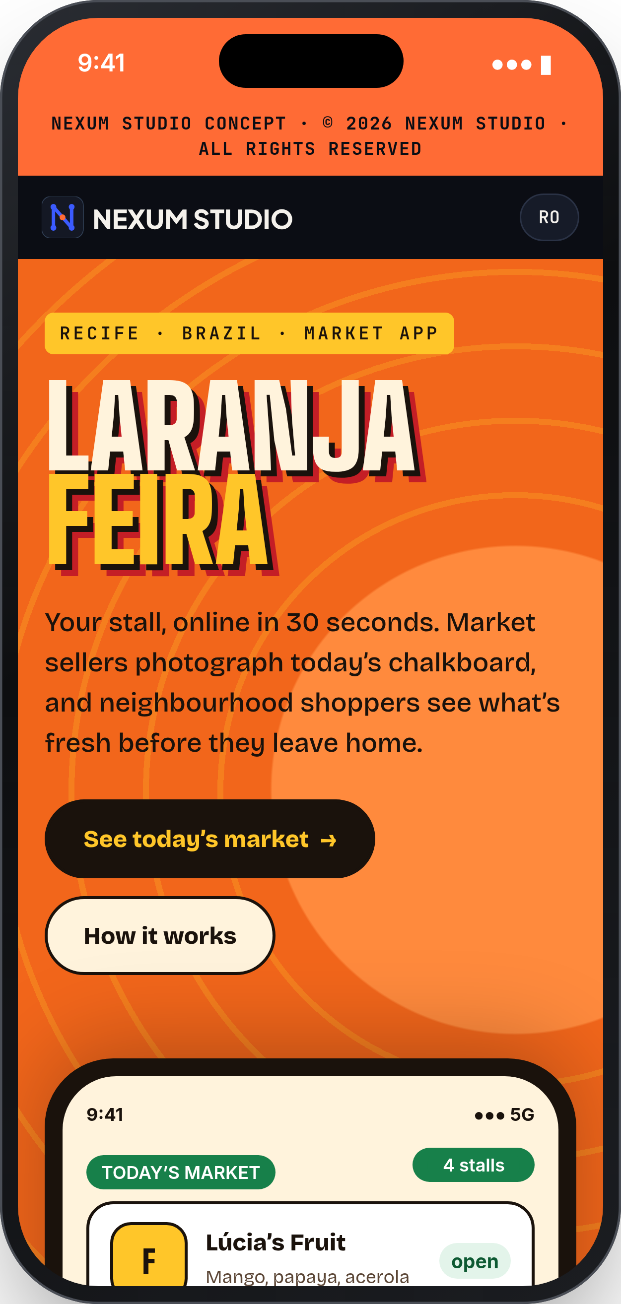 LARANJA FEIRA: First fold, phone