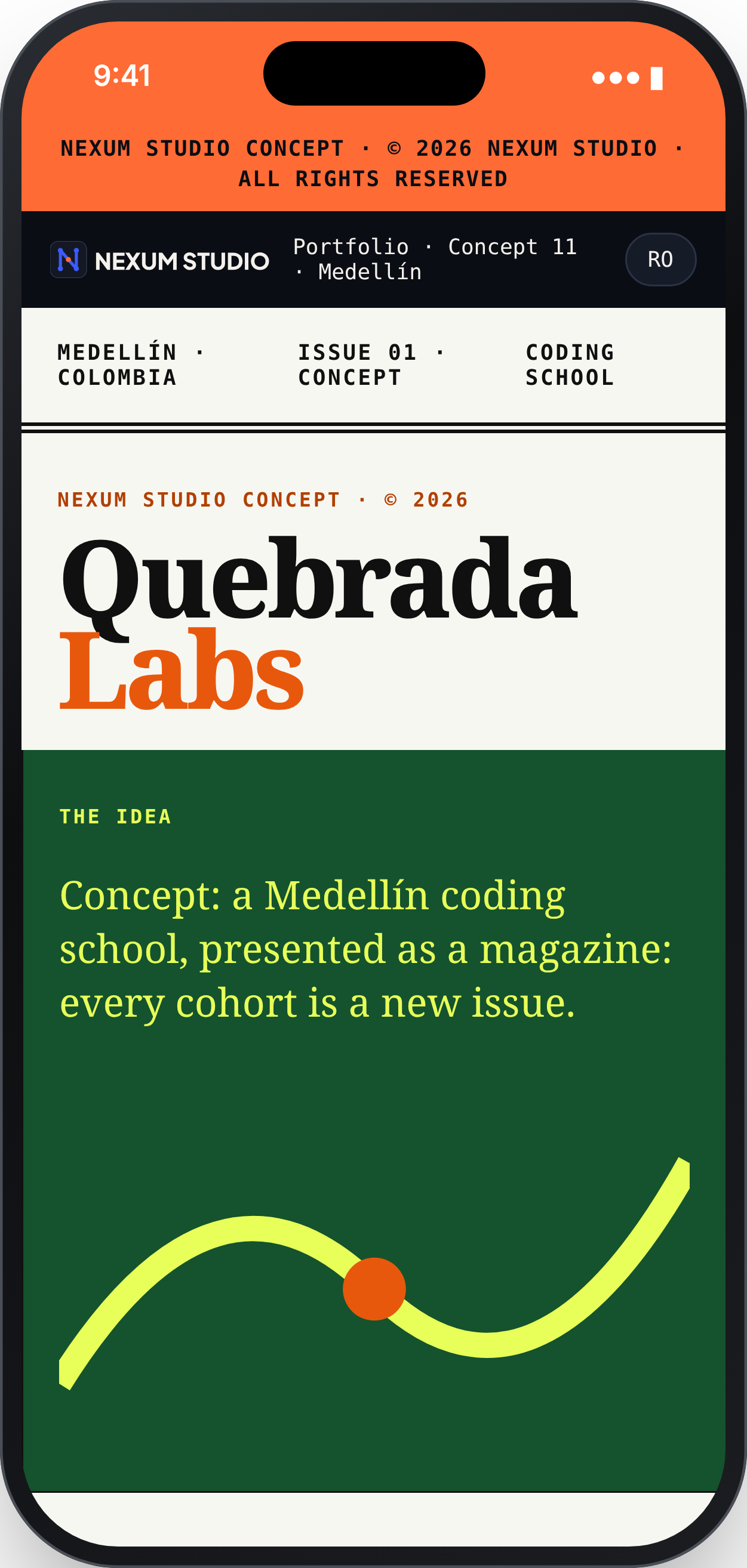 QUEBRADA LABS: First fold, phone