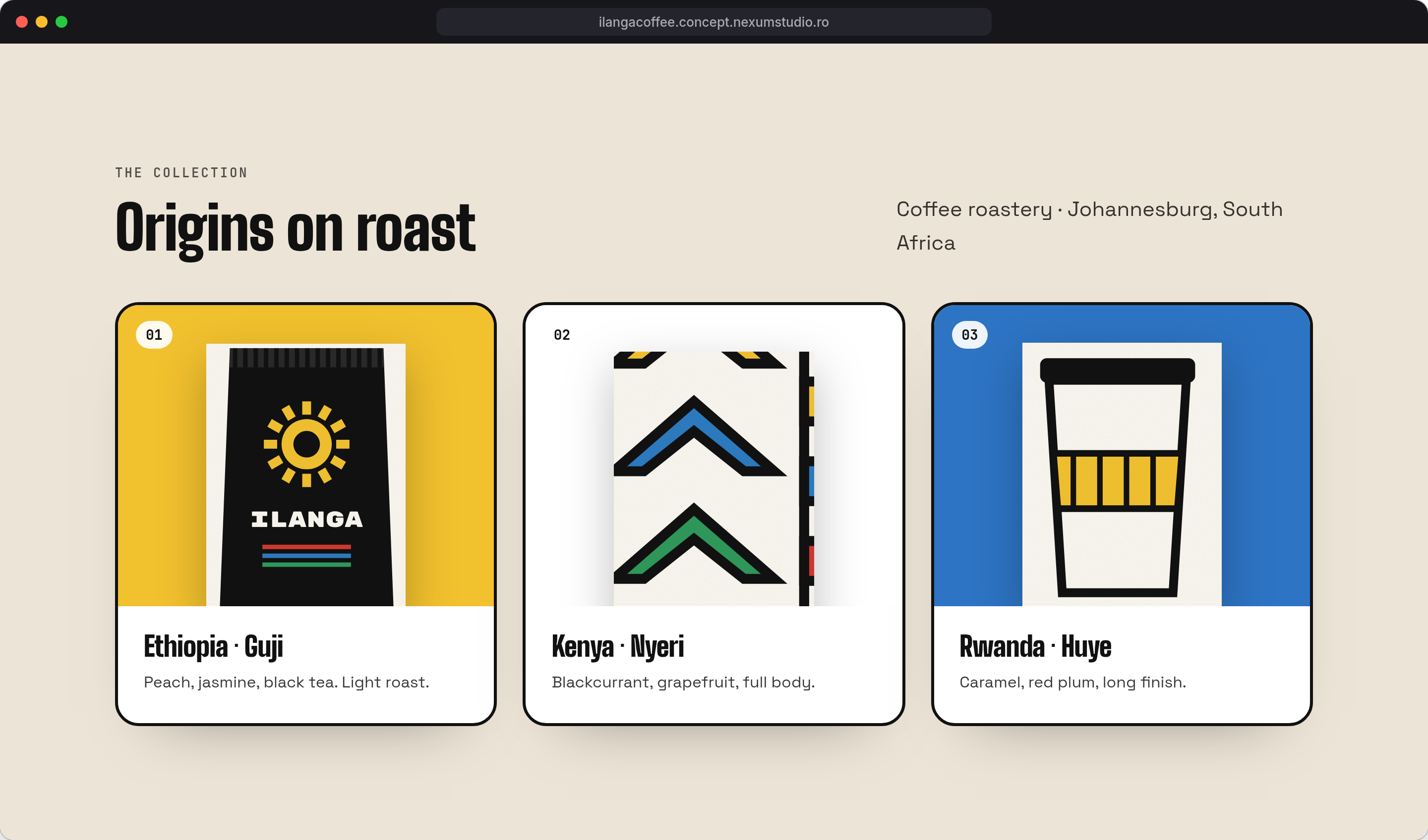 ILANGA COFFEE: The collection, desktop