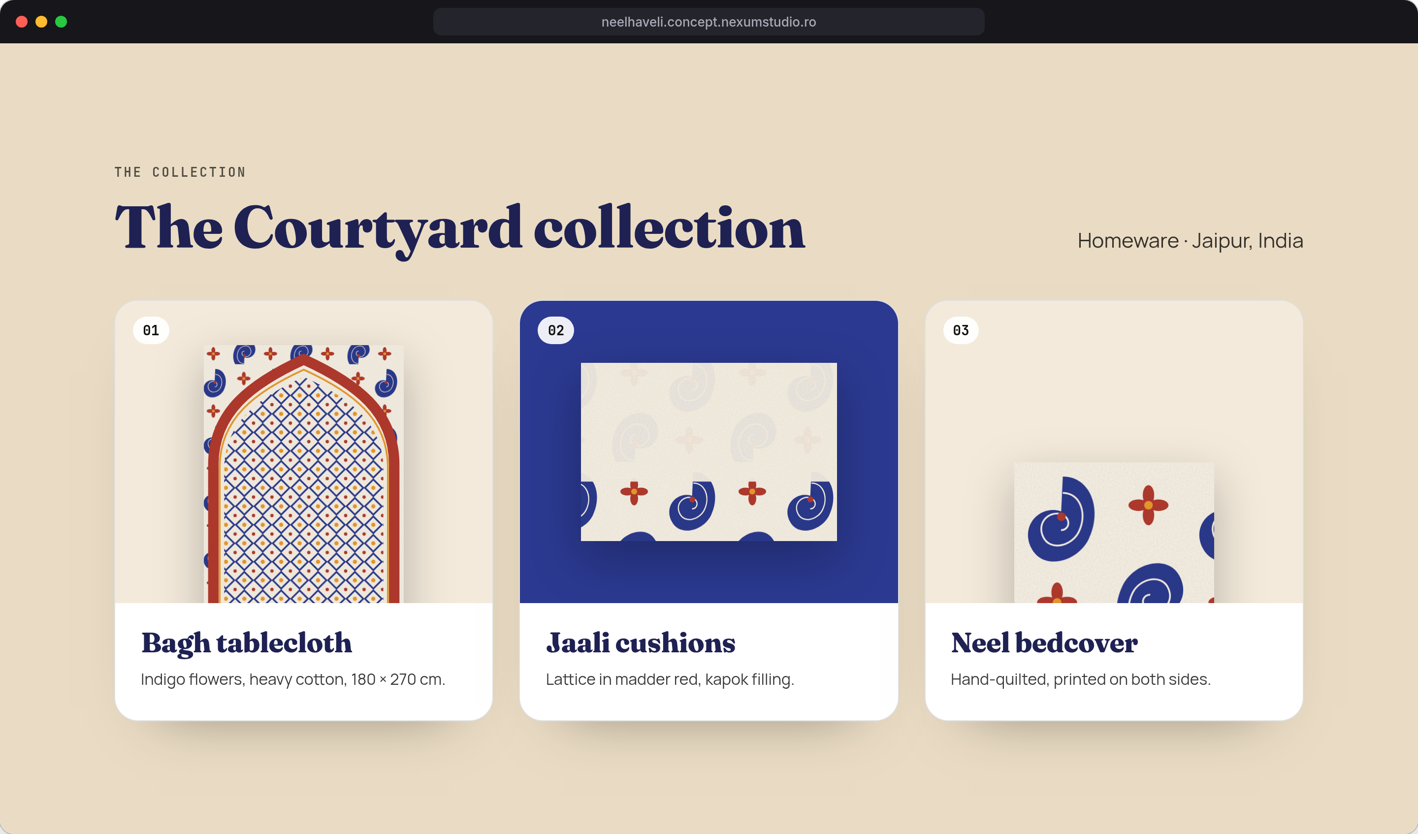 NEEL HAVELI: The collection, desktop