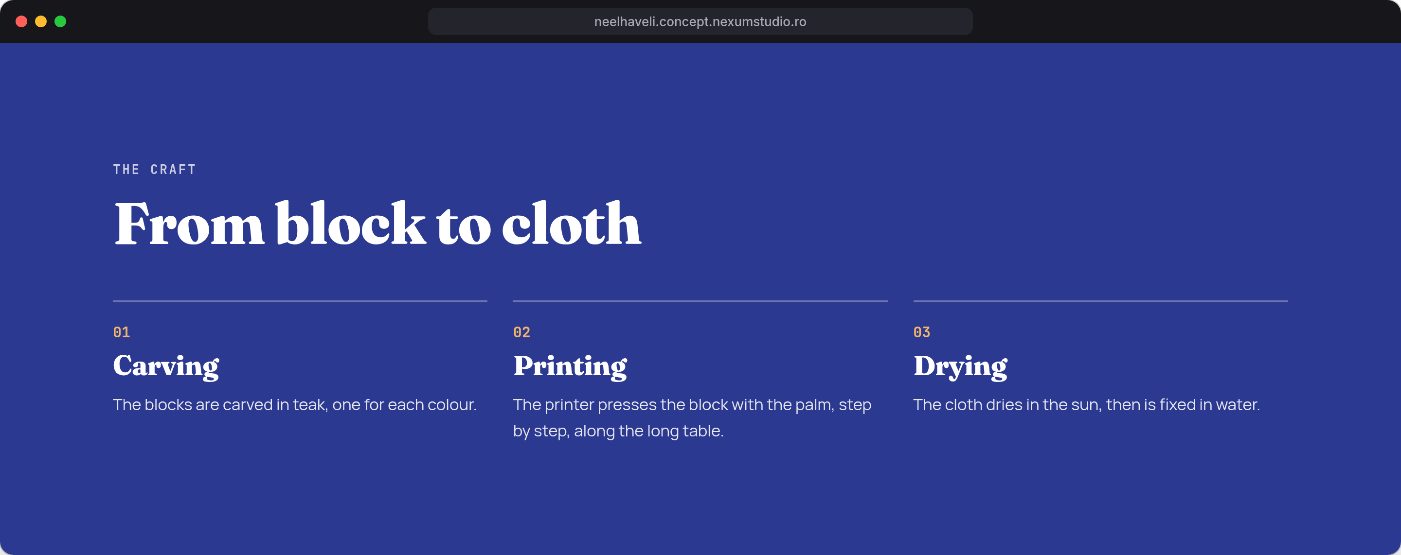 NEEL HAVELI: The craft, desktop