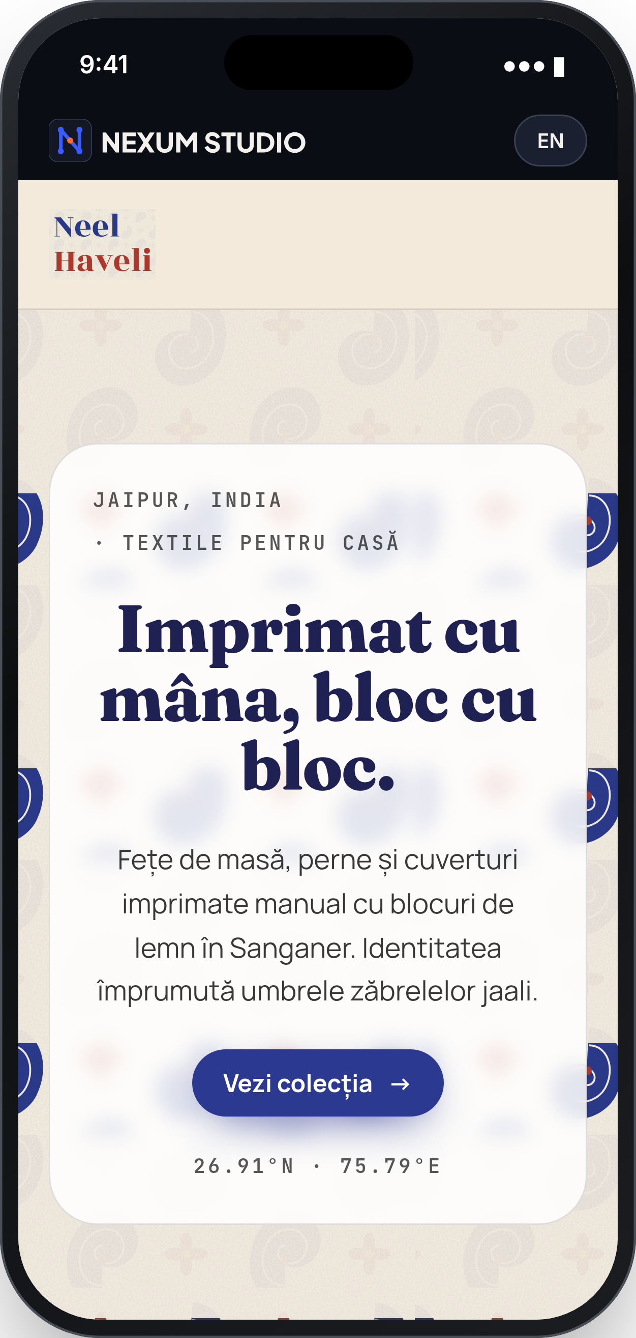 NEEL HAVELI: Prima secțiune, telefon