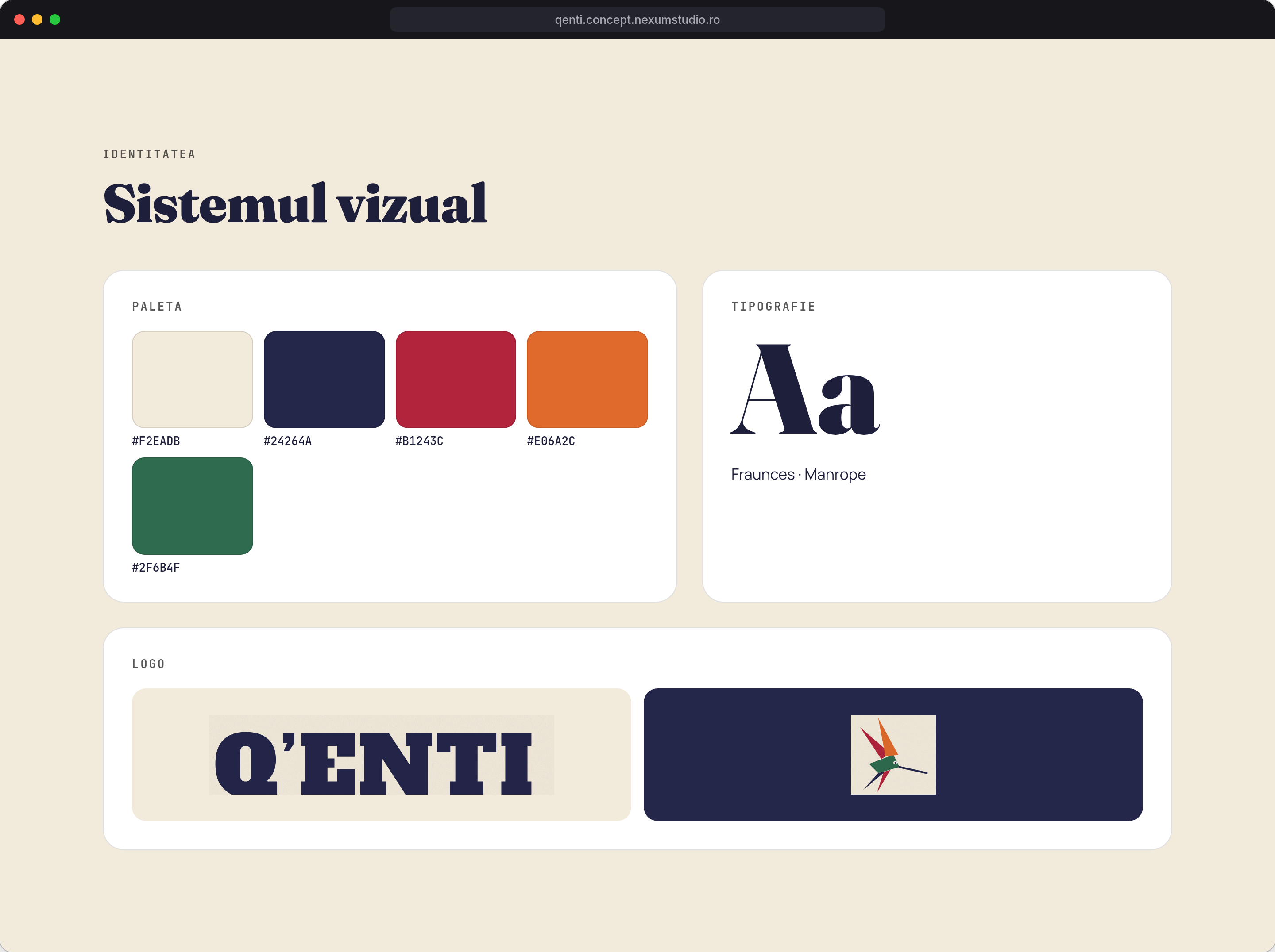 Q’ENTI: Identitatea, desktop