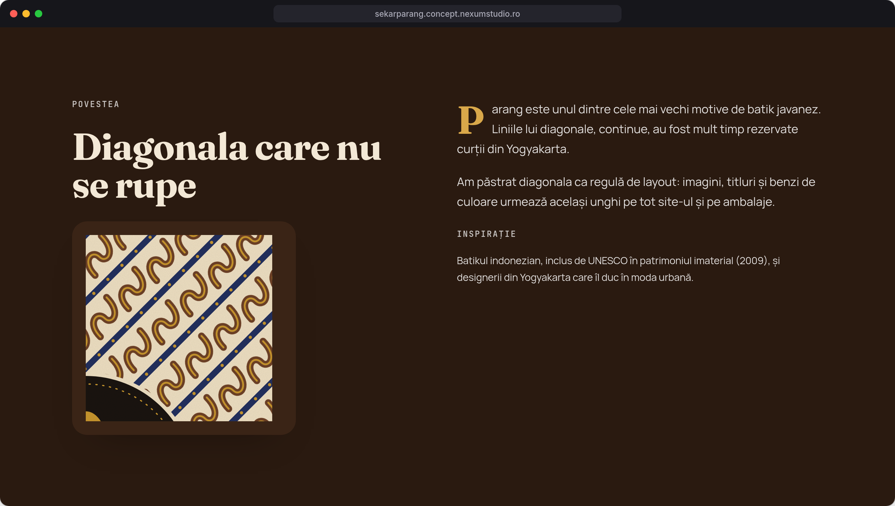 SEKAR PARANG: Povestea, desktop