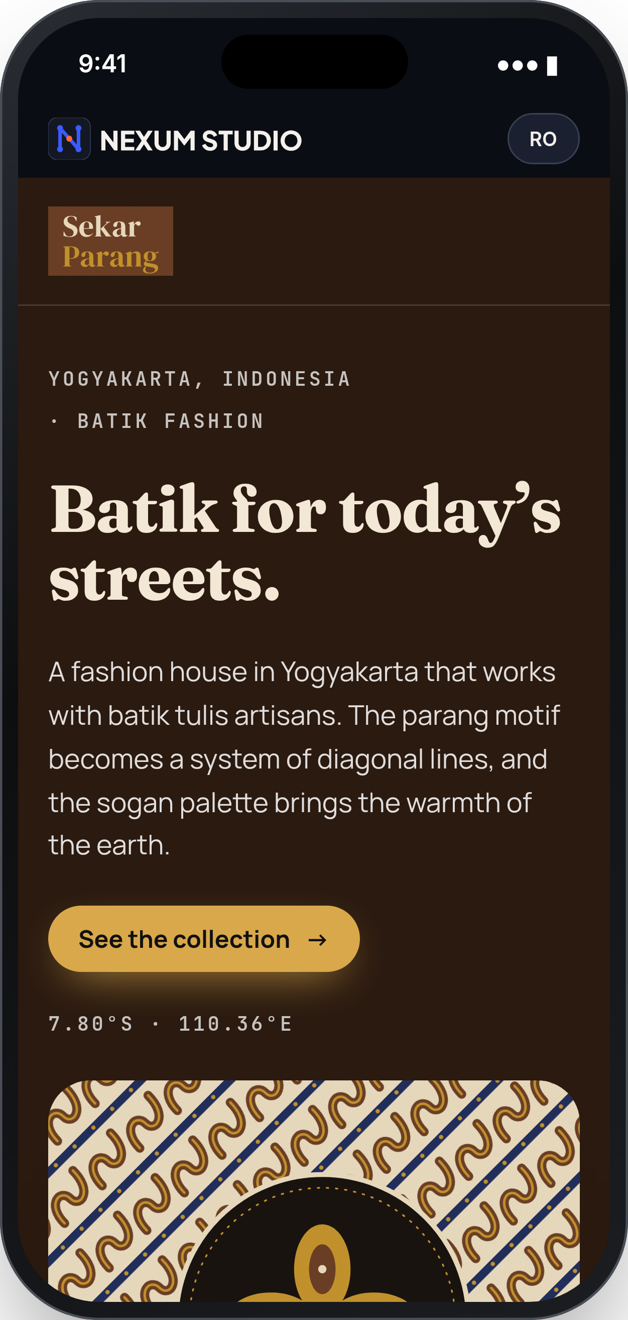 SEKAR PARANG: First fold, phone
